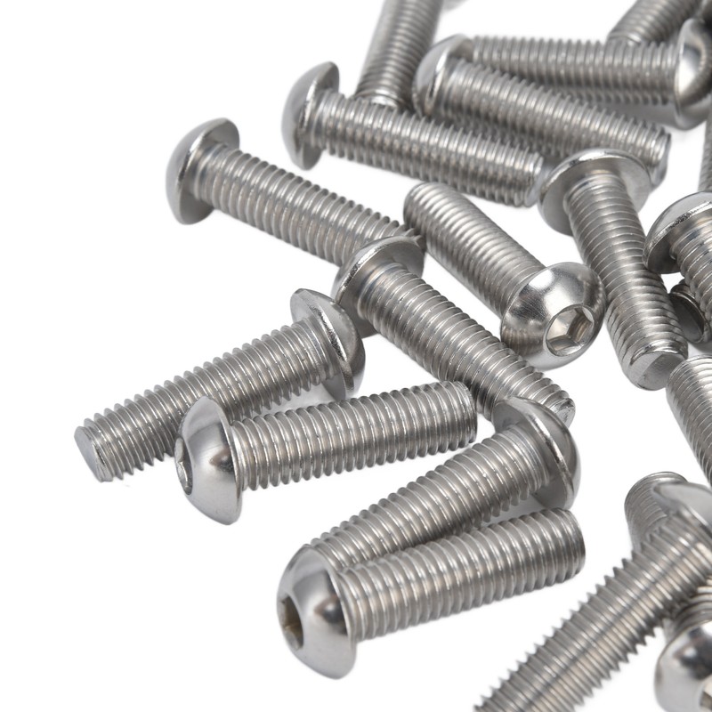 30Pcs Hex Socket Button Head Screw A2 Stainless Steel M10x1.5