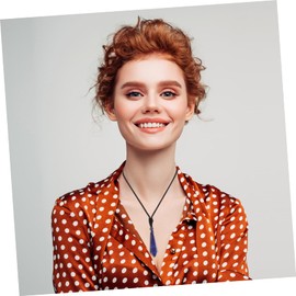 Baluue Sweater Crystal Necklace Men's Amethyst Crystal Pendant Necklace Decorative for Men Fashion Jewelry