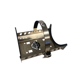 Stainless Steel 10 lb Co2 Carbon Dioxide Tank 20 lb Dry Fire Extinguisher Vehicle Mount Bracket 6.9" to 7.0" Diameter Cylinders (RAW Stainless Steel)