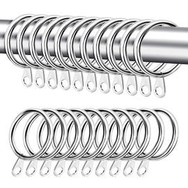Metal Curtain Rings for Curtains and Rods, 30 mm Internal Diameter(silver, 40 PACK）…