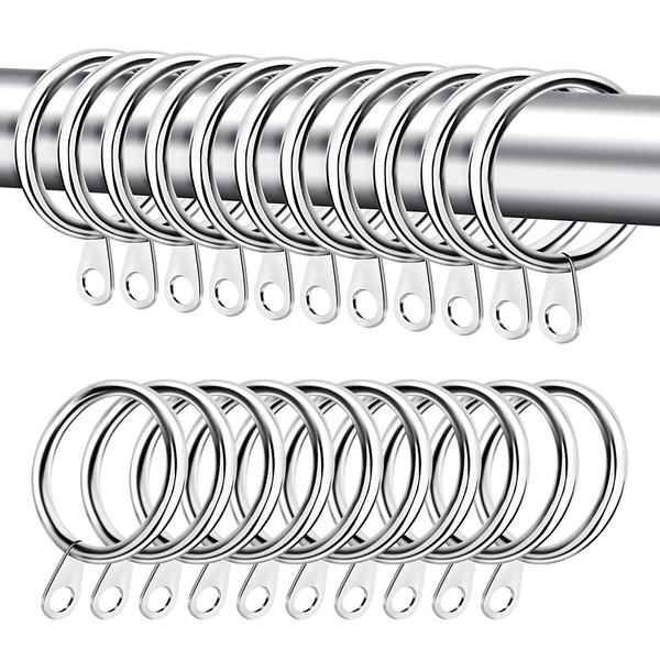 Metal Curtain Rings for Curtains and Rods, 30 mm Internal