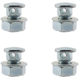 GZWZH 4PCS Silver Brake Cable Bean Flat Head Bicycle Adjuster Clip Locking Fastening Screws Pull Cable Fixing