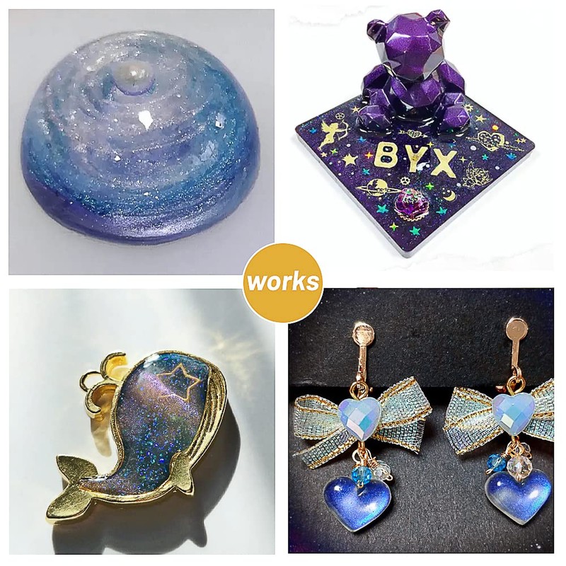 LIGHTWISHレジン 着色剤 レジン液 UVレジン用染料 メタリックカラー 10色 エポキシ樹脂顔料 高濃度 レジン液用 樹脂着色用