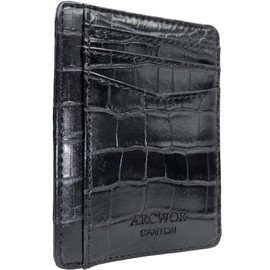 ARCWOR Slim Wallet Minimalist Front Pocket RFID Blocking Men and Women Leather Wallets