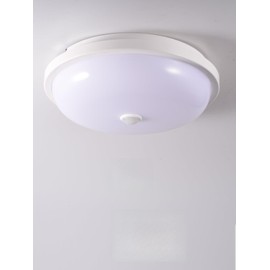 Etrogo Ceiling Light with Motion Sensor PIR and Twilight Sensor Automatic On/Off 6000 K Cold White 10 Watt 1000 lm 230 V (Round 17 cm)