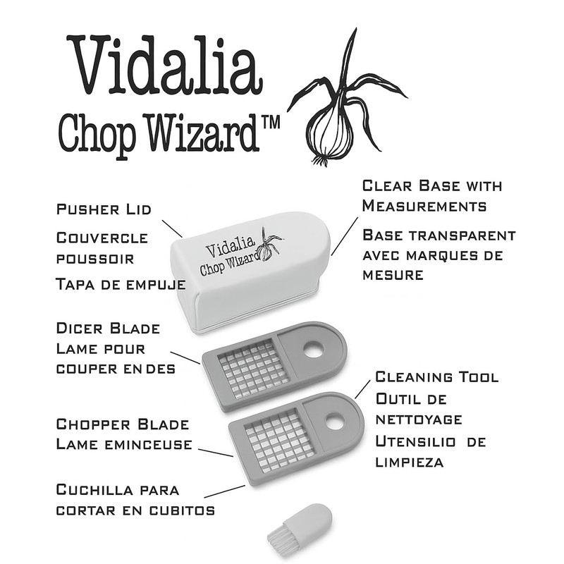 Vidalia Chop Wizard, Vegetable and Fruit Chopper with 2 Cup