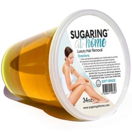 Sugaring Wax for Legs Kit with Tweezer, Strips, Applicator and Gloves