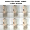 BLUPLE Silver Blonde Straight Lace Front Wigs Trendy Long Half