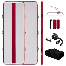 Tuxedo Sailor Inflatable Gymnastics Tumbling Mat Tumble Track Thickness Floor Mat With Electric Air Pump for Gymnastics/Training/Home/Cheerleading/Water/Gym/Yoga