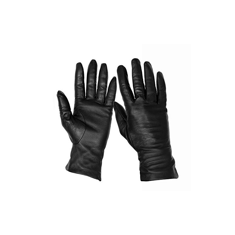 GREIFF Women's Lined Leather Gloves - 100% Leather, blue