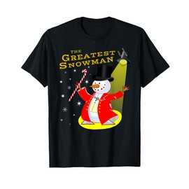 Candy Cane Greatest Snowman Funny Christmas Shirt T-Shirt