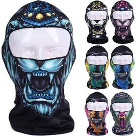 3D Balaclava Skull Animal Full Face Mask for Motorcycle Cycling Anti-UV Bandana - Color: A-03