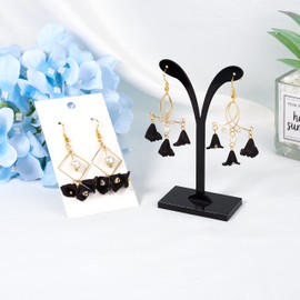 Pandahall 200Pcs Black Transparent Frosted Flower Acrylic Beads Trumpet Flower Plastic Bead Caps Loose Spacer Beads for DIY Jewelry Making Hole: 1.5mm