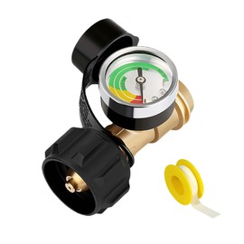 CHUNFENGX Propane Tank Level Indicator Gauge with Leak Detector, Type 1 Connection, Brass Construction, Glow-in-Dark Dial