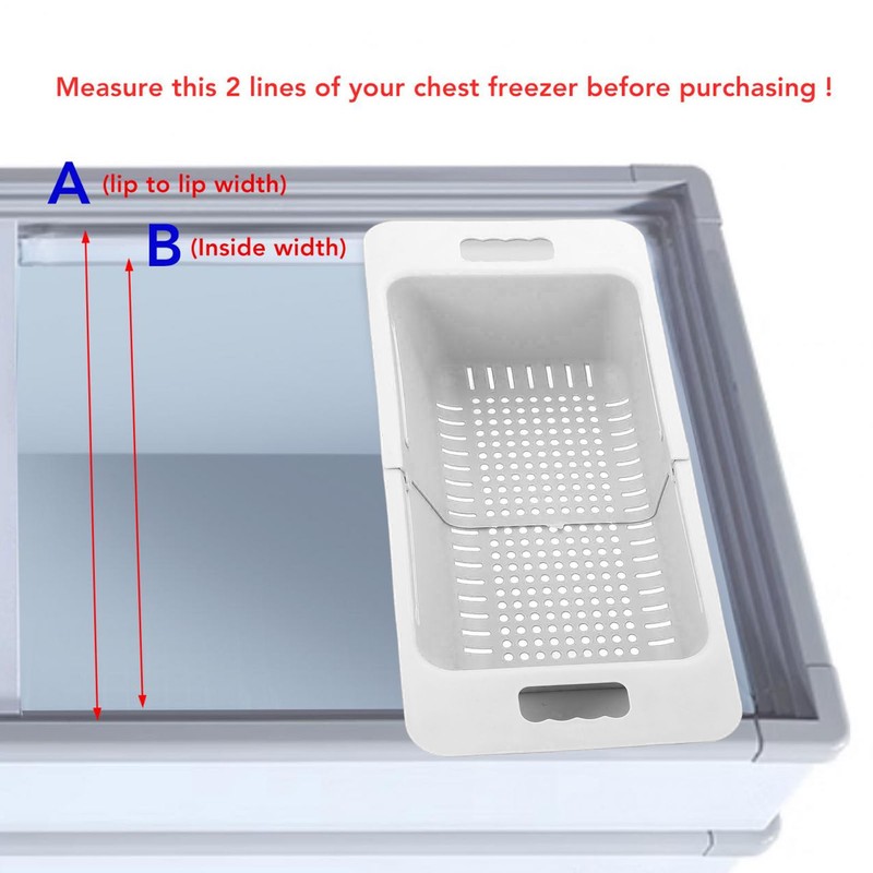 Chest Freezer Basket Deep Adjustable Storage Organizer Bin Divider Expandable