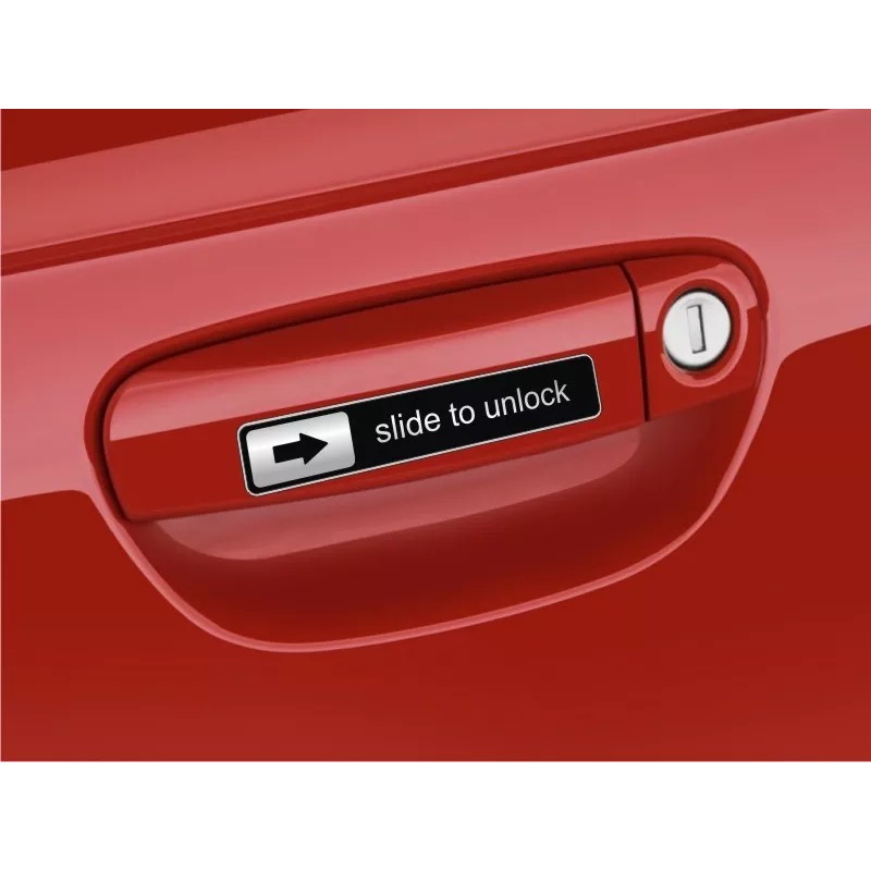 Unbranded/Generic 2x Slide To Unlock Vinyl Decals / Car Stickers