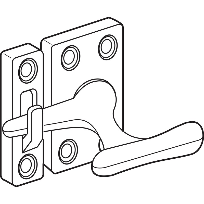Prime-Line H 3836 Casement Lock, White, 3 Keepers, Screws (1