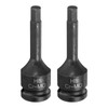 sourcing map 2pcs H8 (8mm) Hex Impact Bit Socket 1/2"