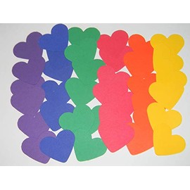 100 rainbow heart confetti - Pride wedding birthday party decorations - Rainbow Table scatter