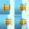 GASHER 1 x Brass 1-1/4 Inch Female 1-1/2 Inch Male