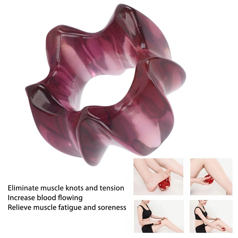 Resin Massage Ring Lotus Shaped Reduce Muscle Fatigue Facial Gua