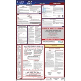 2022 New Mexico and Federal Labor Law Poster (English, NM State) - OSHA Compliant All-in-One Laminated Poster