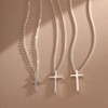 ASCOMY Cross Necklace for Women 14K Silver Plated Cross Necklace