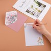 Pack of 24 Flower Writing Papers, with 12 Flower Paper