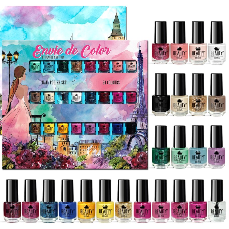 Beauty4Britain Nail Polish Set Olivia Complete Colour Set 48 Bright