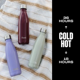 S'well Stainless Steel Water Bottle 17 Ounces Mountain Sage Triple Layered Vacuum Insulated Containers Keeps Drinks Cold for 36 Hours and Hot for 18 Perfect for On The Go