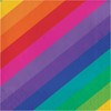 Creative Converting 665972 Rainbow Stripes Lunch 3-Ply Paper Napkins, Multicolor,