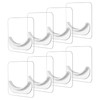 Amuille 8 Pack Adhesive Shower Curtain Rod Wall Holder, No