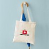 CafePress First Aid Kit Tote Bag Reusable Natural Beige Canvas