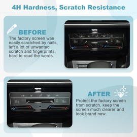 CDEFG Kompatibel mit 2021-2023 2024 VW T-ROC Tiguan 2 Polo AW Arteon Facelift Klimaanlage Schutzfolie T ROC R Line Polo GTI 4H Kratzfest Transparent Displayschutzfolie Auto Folie Zubehör