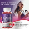 Potassium Magnesium Gummies 500 mg Sugar-Free Magnesium Glycinate Supplement with