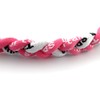 MapofBeauty 18" Three Braided Rope Sport Tornado Necklace (Pink/White)