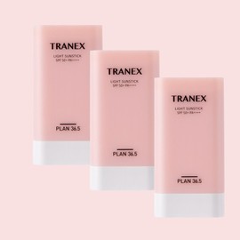 Tranex non-sticky, white cast light vegan sun stick 20g PA++++ SPF 50+, 20g, 3 pieces / 트라넥스 끈적임 백탁 없는 라이트 비건 선스틱 20g PA++++ SPF 50+, 20g, 3개