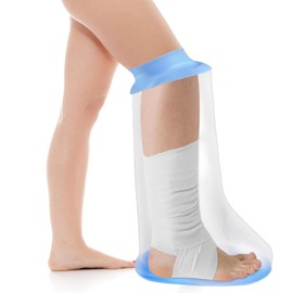 Waterproof Leg Cast Cover Showering with Non-Slip Bottom, Extra Wide Watertight Foot Cast Shower Protector for Foot After Surgery, Bunion Surgery, Foot Casts, Boots