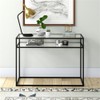 Henn&Hart 42" Wide Rectangular Console Table with Glass Shelf in