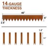 Meyoppm Corten Steel Landscape Edging 40 Inch Strips, 6-Inch Depth