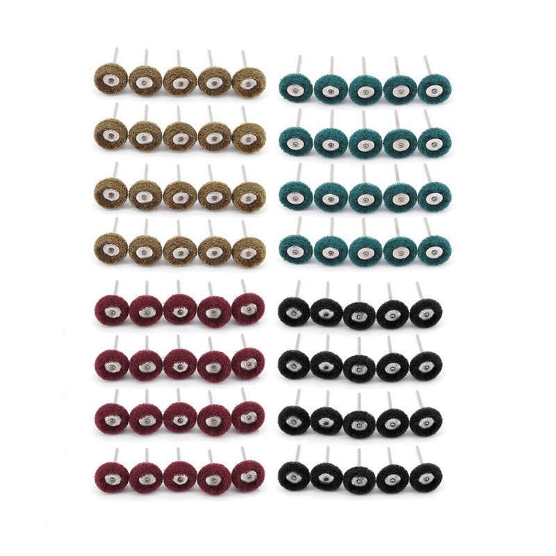 Yuhtech Buffing Wheels Set, 80 Pcs Abrasive Buffs Polishing Wheel