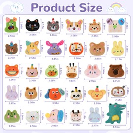 30PCS Goodie Bags Stuffers for Kids Plush Cute Pins for Backpacks Party Favors Return Gifts for Birthday Party