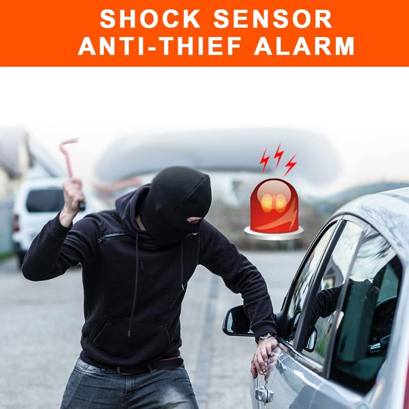 BANVIE ① Car Keyless Entry Security Alarm System + ②