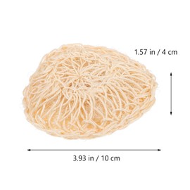 Housoutil 2pcs Oval Sisal Bath Natural Exfoliating Bath Wipes for Gentle Skin Cleansing Easy to Hold for and Pampering Your Skin