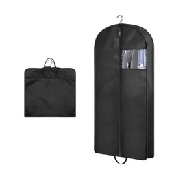 Diyxisk Garment Bag, Travel Storage Garment Cover, 60 x 102 cm, Durable Suit Bag, Breathable Garment Bag, Garment Bags with Zip, for Travel and Storage (Black)