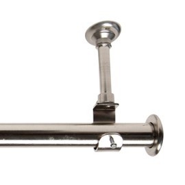 Room/Dividers/Now Adjustable Ceiling Mounted Curtain Rod - Heavy Duty 36-56 Inches Extendable Rods for Walls, Ceilings, Windows and Room Partitions - Silver