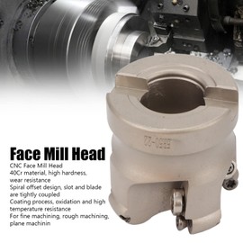 4 Flute Face Mill Head Face Milling Cutter Head Spiral Offset CNC Lathe Milling Cutter Tool Strong Rigidity for APMT1204 Insert