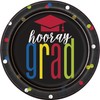 Unique Party 72664 - 18cm Colourful Graduation Paper Plates, Pack