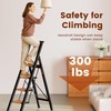 GameGem 4 Step Ladder, Lightweight Aluminum Folding Step Stool with