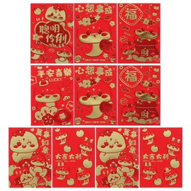 Red Envelopes Chinese New Year 2025: 60 Pcs Money Envelopes for Cash Saving, Lunar New Year of the Snake Small Envelopes Hong Bao Red Packet with 6 Designs for Spring Festival